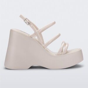 Melissa Stylish Cream Wedge Sandals